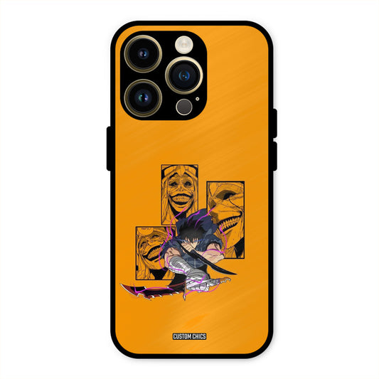 Yellow Jinwoo iPhone 14 Pro Mobile Back Cover - Anime PrintShield Case