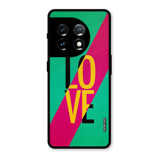 Yellow Love OnePlus 11 Mobile Back Cover - Cute PrintShield Case