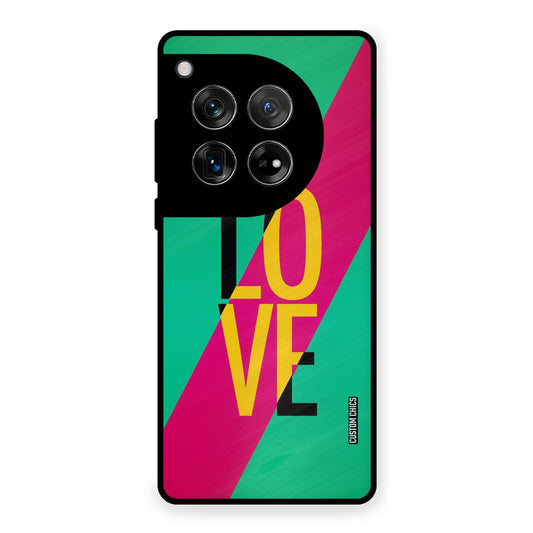 Yellow Love OnePlus 12 Mobile Back Cover - Cute PrintShield Case