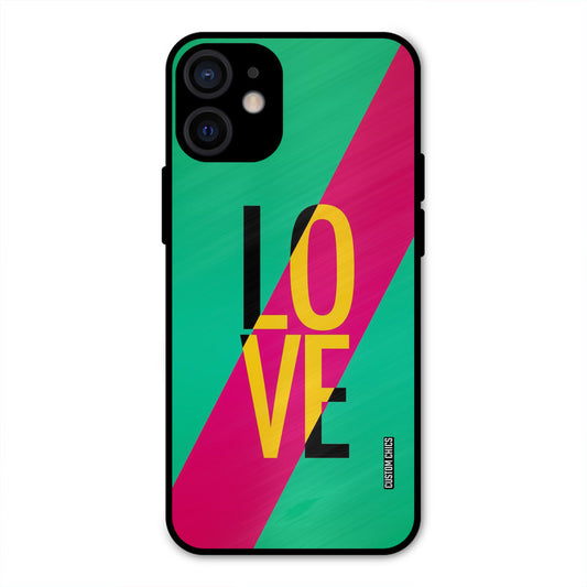 Yellow Love iPhone 12 Mini Mobile Back Cover - Cute PrintShield Case