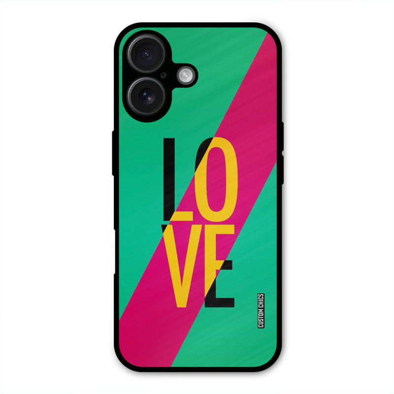 Yellow Love iPhone 16 Plus Mobile Back Cover - Cute PrintShield Case