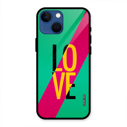 Yellow Love iPhone 13 Mini Mobile Back Cover - Cute PrintShield Case