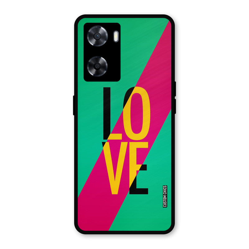 Yellow Love Oppo A57 2022 Mobile Back Cover - Cute PrintShield Case