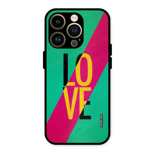 Yellow Love iPhone 14 Pro Mobile Back Cover - Cute PrintShield Case