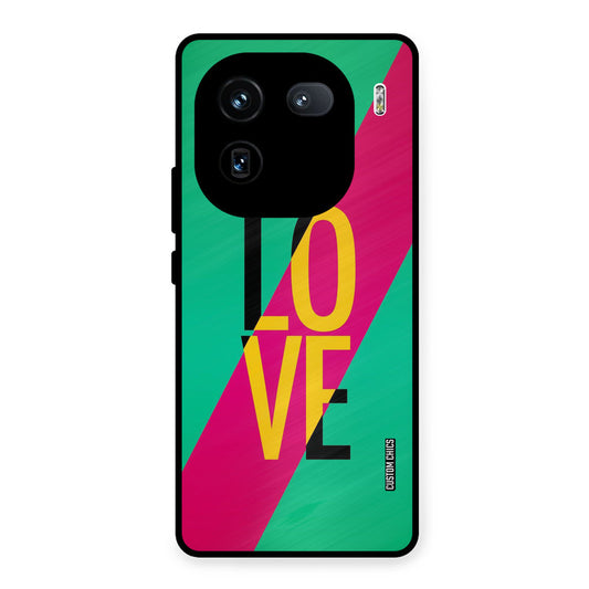 Yellow Love iQOO 12 Mobile Back Cover - Cute PrintShield Case