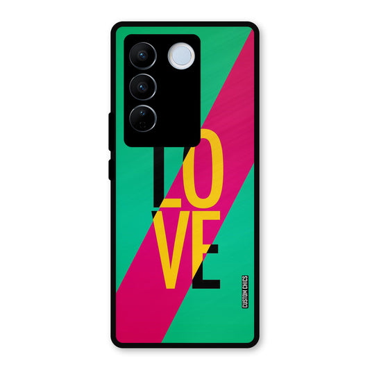 Yellow Love Vivo V27 Pro Mobile Back Cover - Cute PrintShield Case