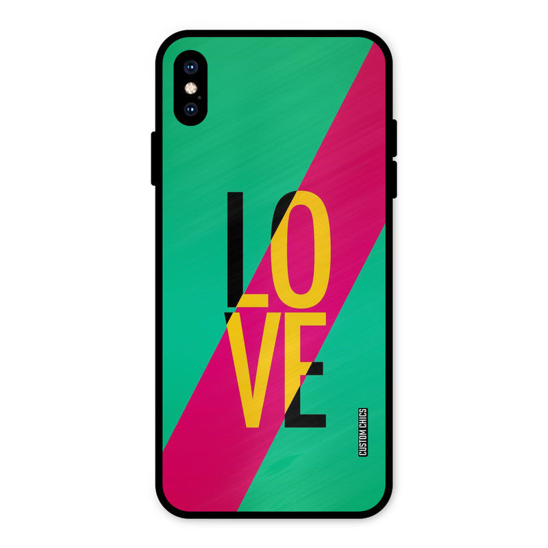 Yellow Love iPhone XS Max Mobile Back Cover - Cute PrintShield Case