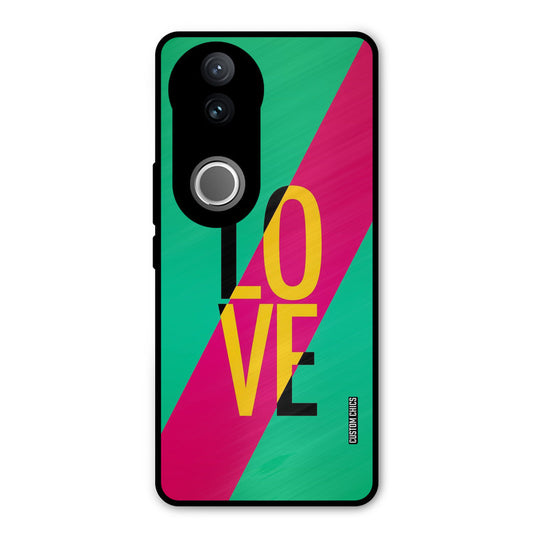 Yellow Love Vivo V50e Mobile Back Cover - Cute PrintShield Case