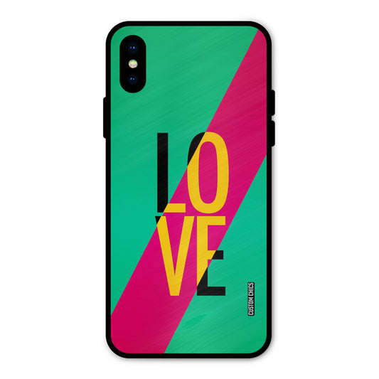 Yellow Love iPhone XS Mobile Back Cover - Cute PrintShield Case