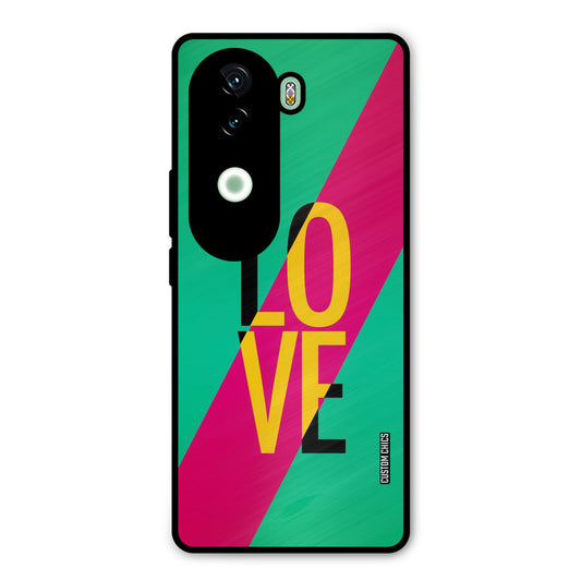 Yellow Love Vivo V40e Mobile Back Cover - Cute PrintShield Case