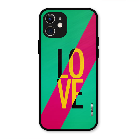 Yellow Love iPhone 12 Mobile Back Cover - Cute PrintShield Case