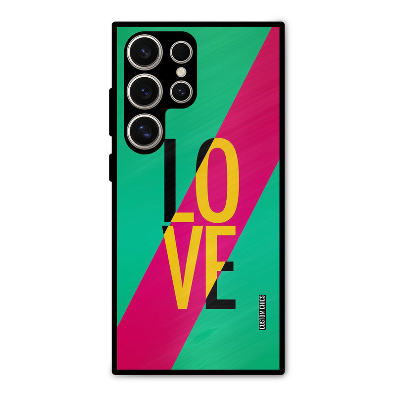 Yellow Love Samsung Galaxy S24 Ultra Mobile Back Cover - Cute PrintShield Case