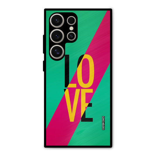 Yellow Love Samsung Galaxy S24 Ultra Mobile Back Cover - Cute PrintShield Case