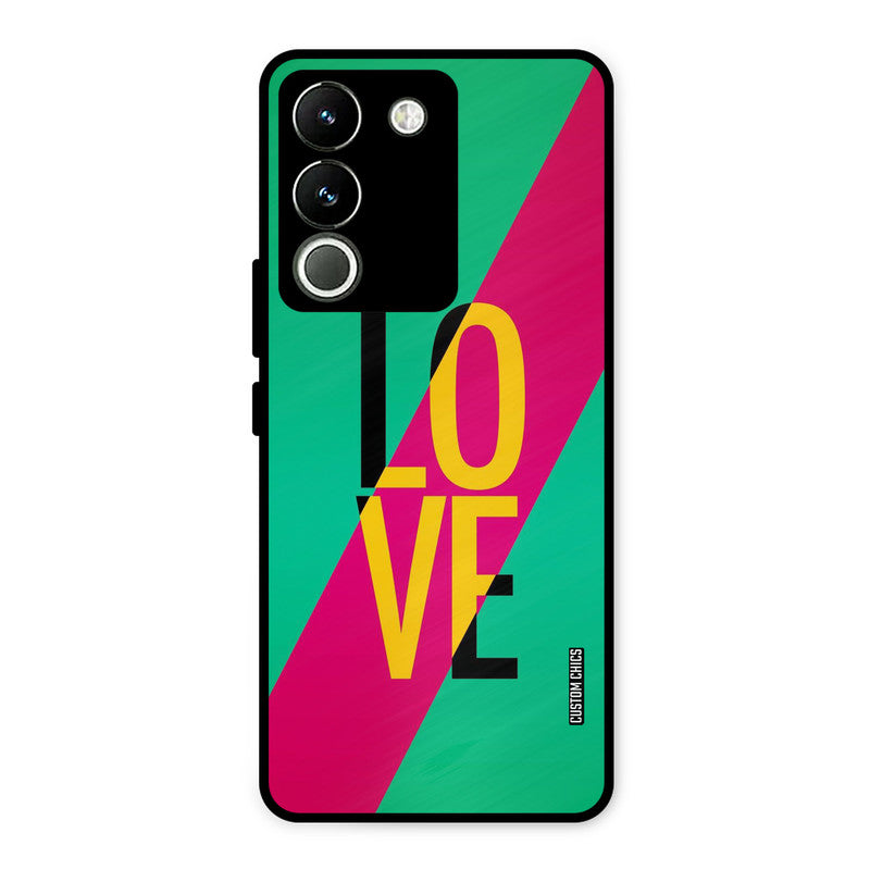 Yellow Love Vivo Y200 Mobile Back Cover - Cute PrintShield Case