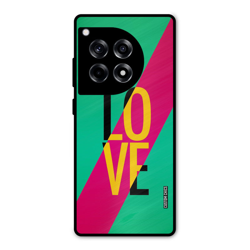 Yellow Love OnePlus 12R Mobile Back Cover - Cute PrintShield Case