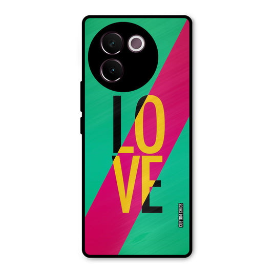 Yellow Love Vivo V30e Mobile Back Cover - Cute PrintShield Case