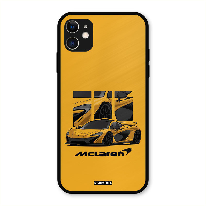 Yellow Super Sportscar iPhone 11 Mobile Back Cover - Car&Bike PrintShield Case