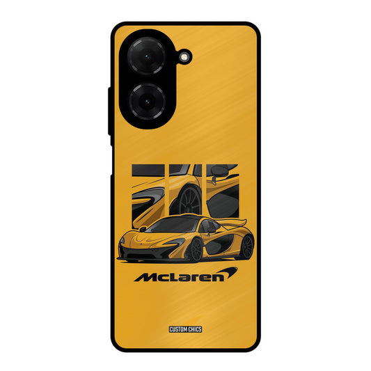 Yellow Super Sportscar Poco C71 Mobile Back Cover - Car&Bike PrintShield Case