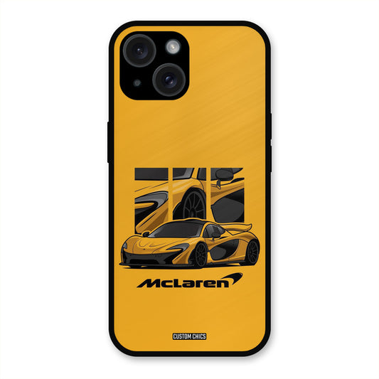 Yellow Super Sportscar iPhone 15 Mobile Back Cover - Car&Bike PrintShield Case