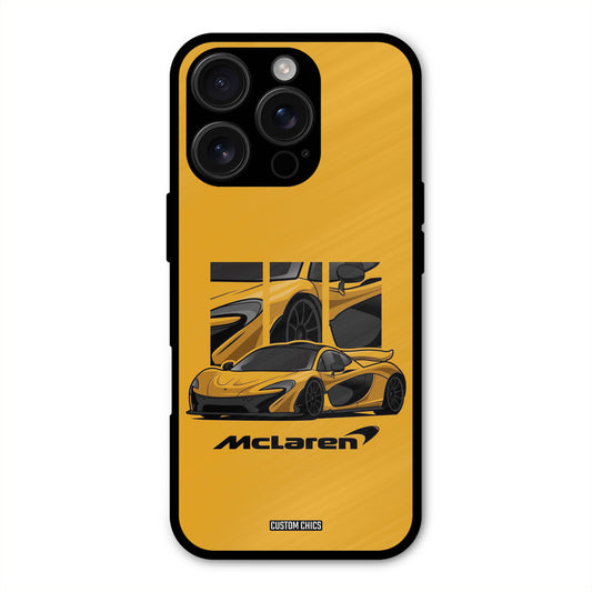 Yellow Super Sportscar iPhone 16 Pro Mobile Back Cover - Car&Bike PrintShield Case