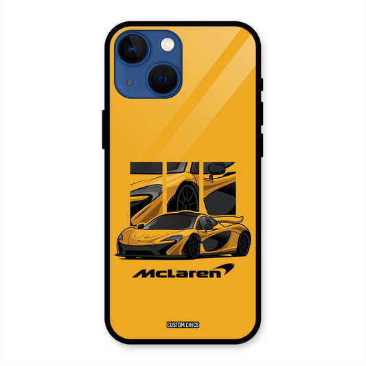Yellow Super Sportscar iPhone 13 Mini Mobile Back Cover - Car&Bike PrintShield Case