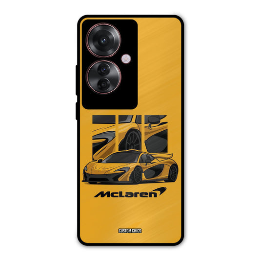 Yellow Super Sportscar Oppo F25 Pro Mobile Back Cover - Car&Bike PrintShield Case