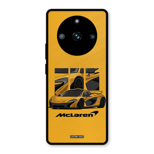 Yellow Super Sportscar Realme 11 Pro Plus Mobile Back Cover - Car&Bike PrintShield Case