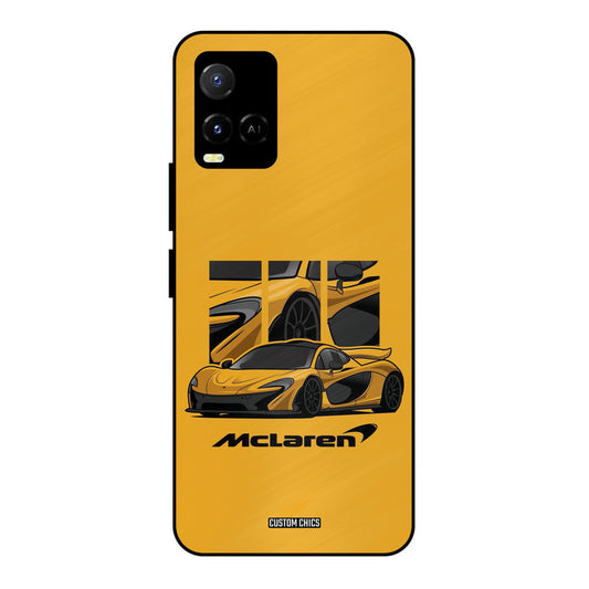 Yellow Super Sportscar Vivo Y33s Mobile Back Cover - Car&Bike PrintShield Case