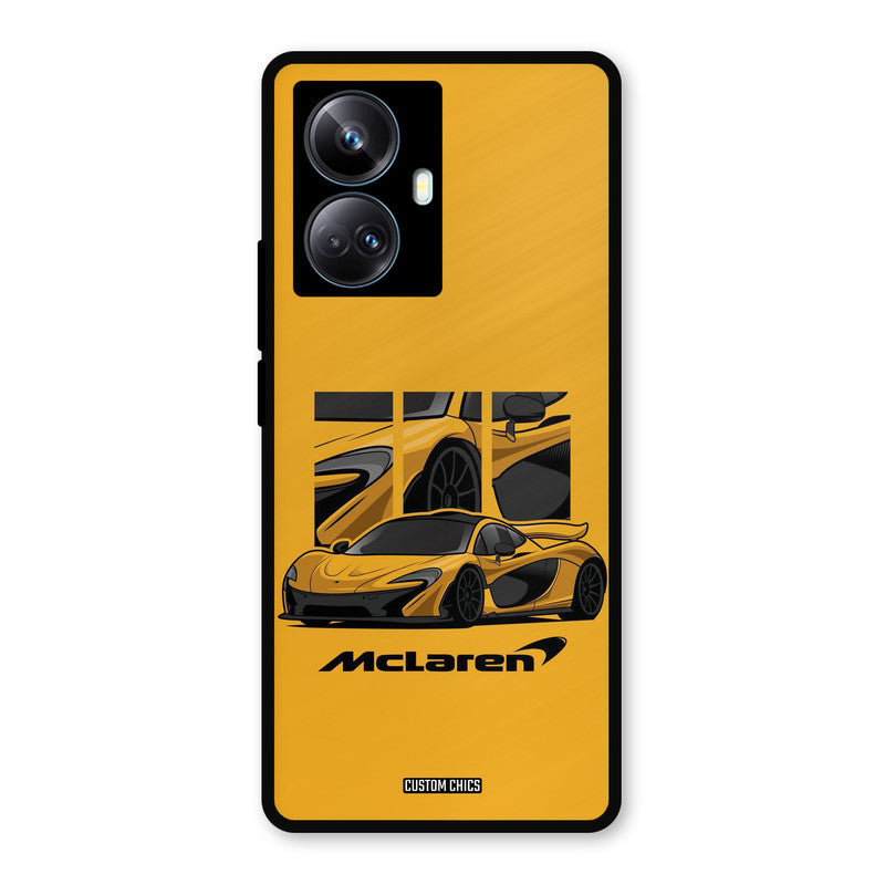 Yellow Super Sportscar Realme 10 Pro Plus Mobile Back Cover - Car&Bike PrintShield Case