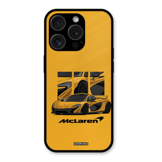 Yellow Super Sportscar iPhone 15 Pro Max Mobile Back Cover - Car&Bike PrintShield Case