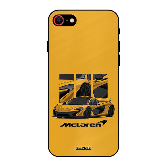 Yellow Super Sportscar iPhone SE 2020 Mobile Back Cover - Car&Bike PrintShield Case