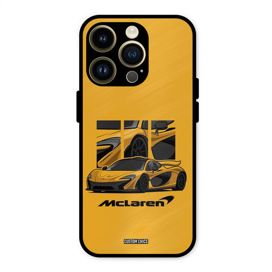 Yellow Super Sportscar iPhone 14 Pro Mobile Back Cover - Car&Bike PrintShield Case
