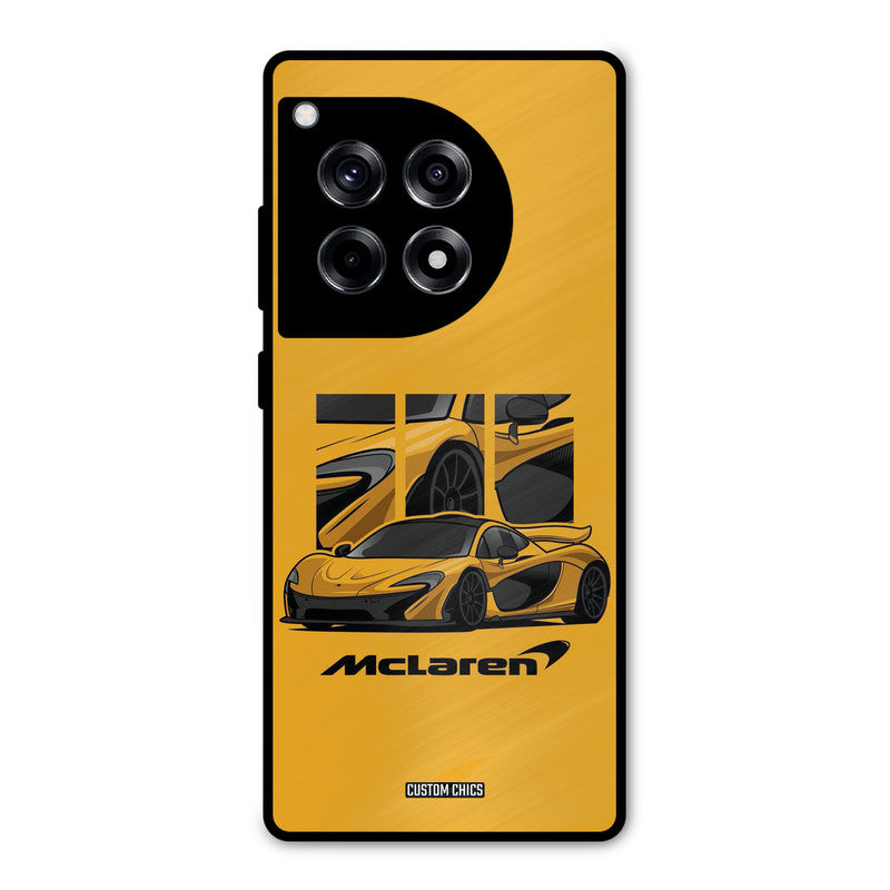 Yellow Super Sportscar OnePlus 12R Mobile Back Cover - Car&Bike PrintShield Case