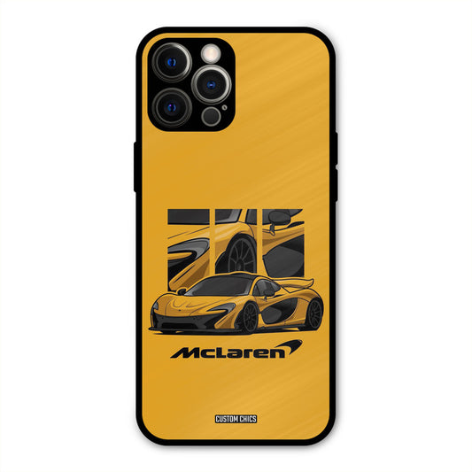 Yellow Super Sportscar iPhone 12 Pro Max Mobile Back Cover - Car&Bike PrintShield Case