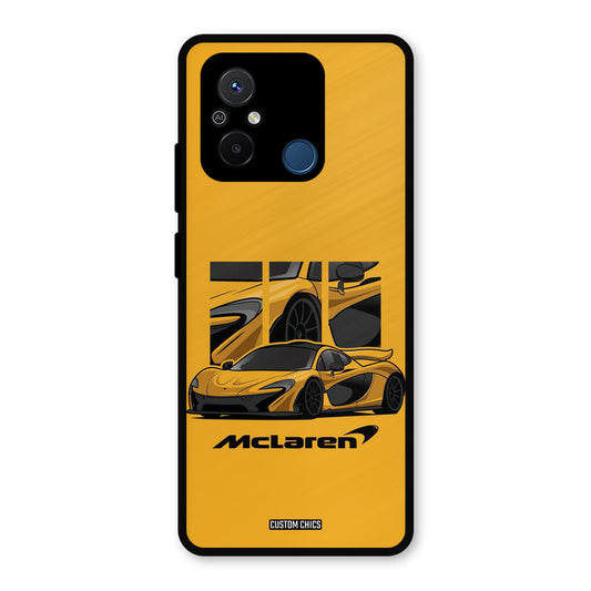 Yellow Super Sportscar Redmi 12c Mobile Back Cover - Car&Bike PrintShield Case