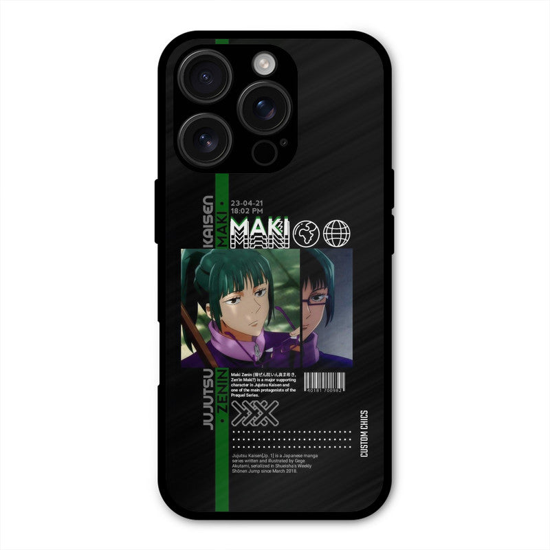 Zenin Maki iPhone 16 Pro Mobile Back Cover - Anime PrintShield Case