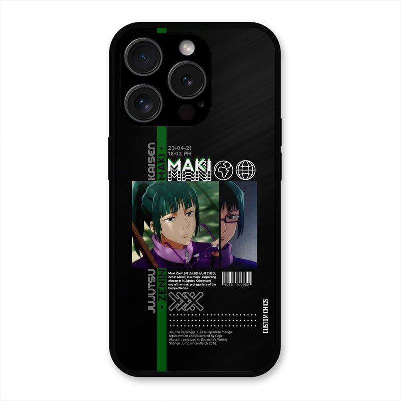 Zenin Maki iPhone 15 Pro Mobile Back Cover - Anime PrintShield Case