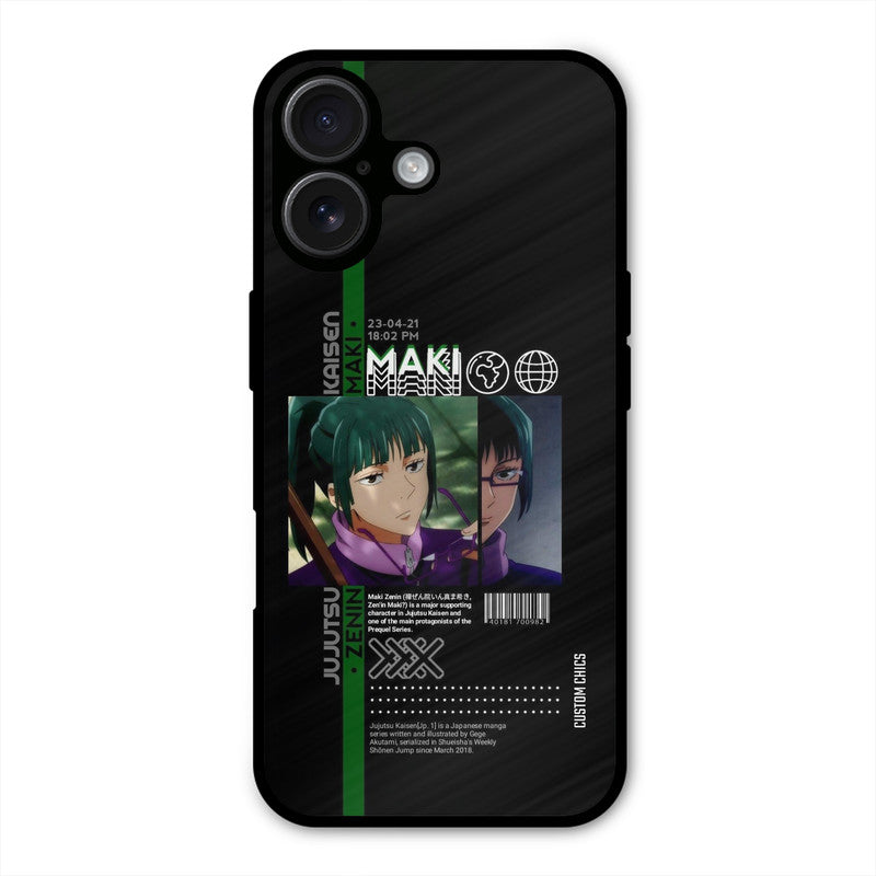Zenin Maki iPhone 16 Plus Mobile Back Cover - Anime PrintShield Case