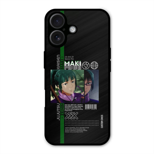 Zenin Maki iPhone 16 Plus Mobile Back Cover - Anime PrintShield Case