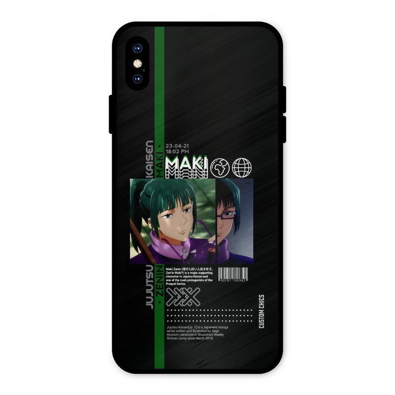 Zenin Maki iPhone XS Max Mobile Back Cover - Anime PrintShield Case