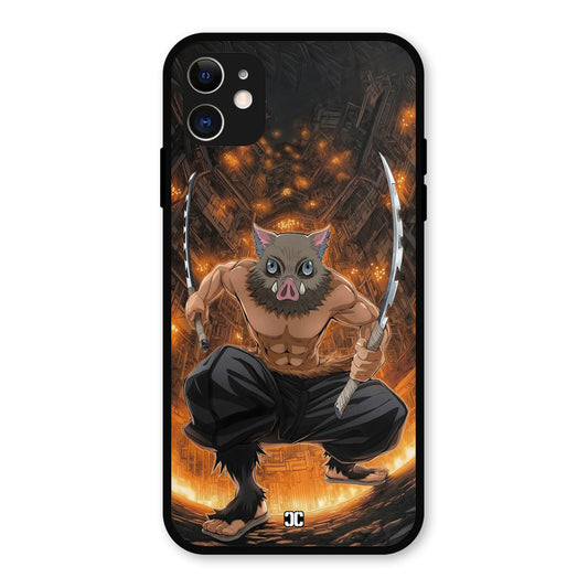 Inosuke Rage iPhone 11 Mobile Back Cover - Anime PrintShield Case