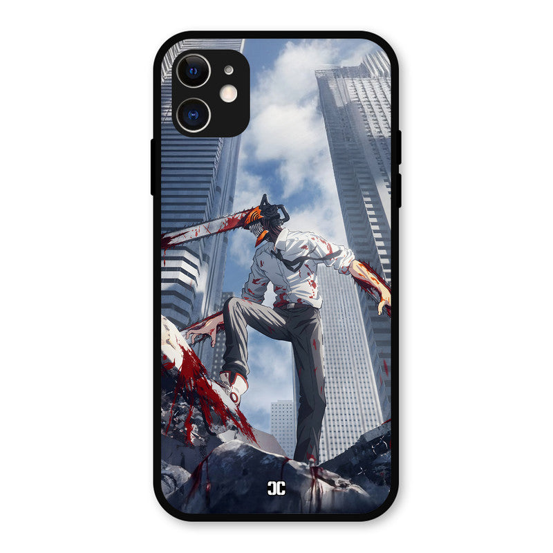 Denji Fighting iPhone 11 Mobile Back Cover - Anime PrintShield Case