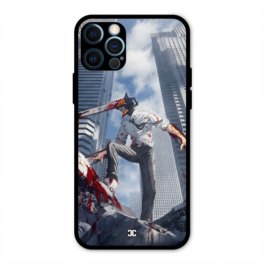 Denji Fighting iPhone 12 Pro Mobile Back Cover - Anime PrintShield Case