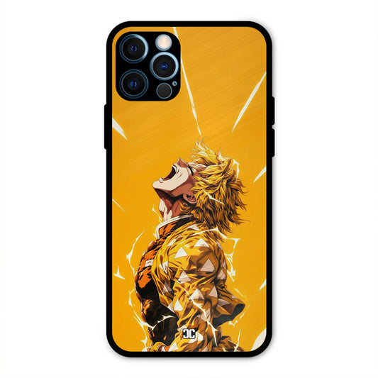 Shouting Zenitsu iPhone 12 Pro Mobile Back Cover - Anime PrintShield Case