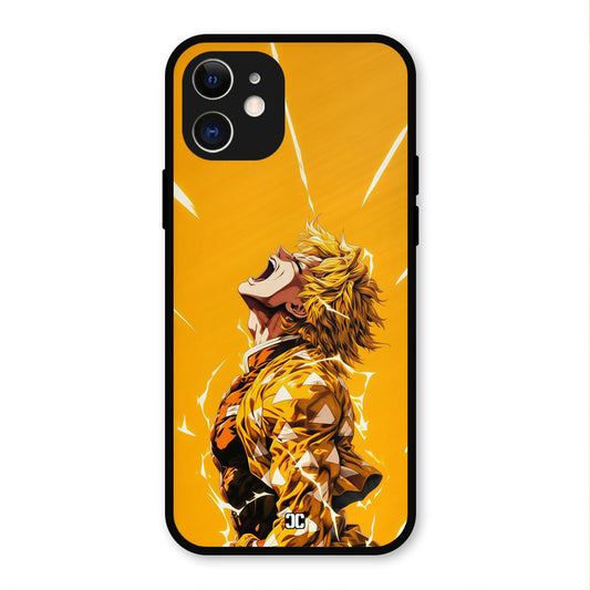 Shouting Zenitsu iPhone 12 Mobile Back Cover - Anime PrintShield Case