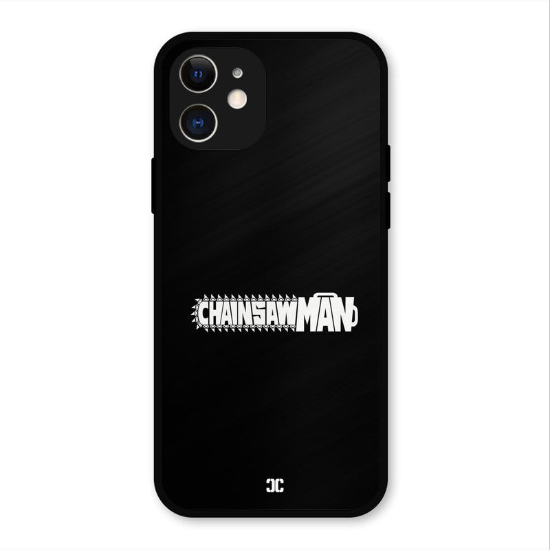 Chainsaw Logo iPhone 12 Mobile Back Cover - Anime PrintShield Case