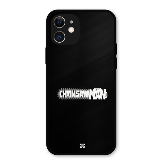 Chainsaw Logo iPhone 12 Mobile Back Cover - Anime PrintShield Case