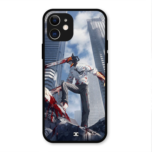 Denji Fighting iPhone 12 Mobile Back Cover - Anime PrintShield Case