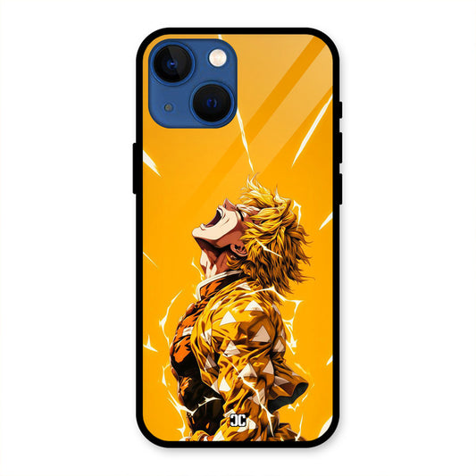 Shouting Zenitsu iPhone 13 Mini Mobile Back Cover - Anime PrintShield Case