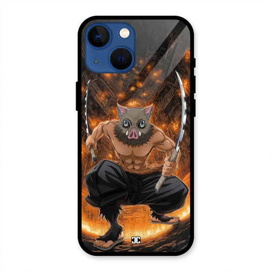 Inosuke Rage iPhone 13 Mini Mobile Back Cover - Anime PrintShield Case